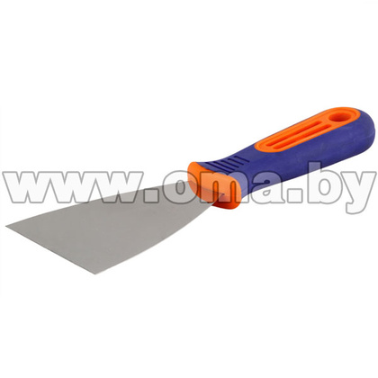 Шпатель металлический  80мм нержавеющий пластиковый 2-х компон.ручка Motive 040 242
