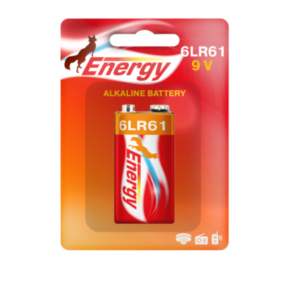 Батарейка 6LR61/Крона Energy-6LR61-BL-1