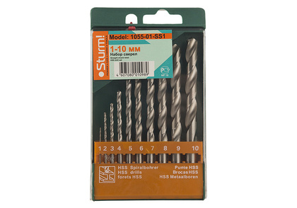 Сверла по металлу ц/х (наб.10шт 1,0-10,0мм) STURM 1055-01-SS1
