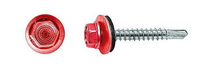 Саморез по кровле - 4.8х35(38) RAL 3003 рубиново-красный (50 шт)