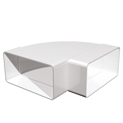 Колено плоское горизонтальное ПВХ 90 60х204 620КГП