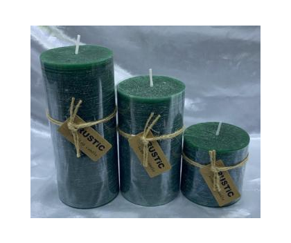 Свеча столбик Art&Home 6,5х6,5см, изумруд, арт. MULS6565Z-L