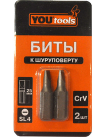 Бита SL4х 25 мм (к-т 2шт) YOURTOOLS