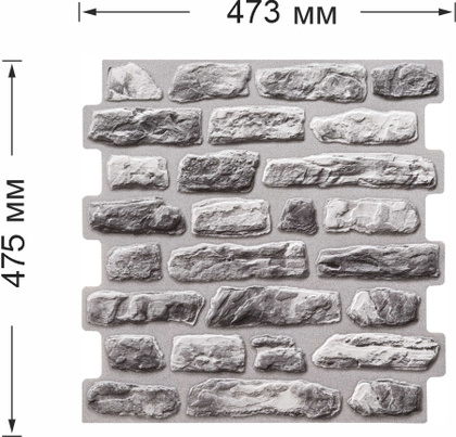 Панель ПВХ самоклеящаяся Grace кирпич Мергель известковый 473х475 мм