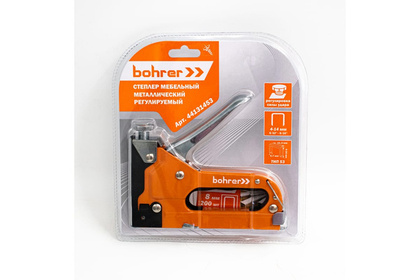 Степлер мебельный метал.усил. с регулировкой силы Bohrer 4-14 мм (тип скобы 53) 44131453
