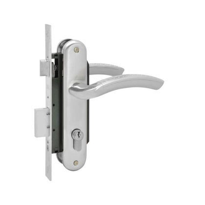 Замок врезной N96-70 Л (мат.хром) NORA-M