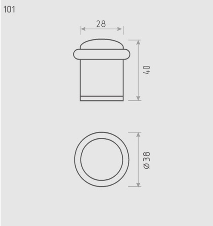 Упор дверной 101 мат-никель