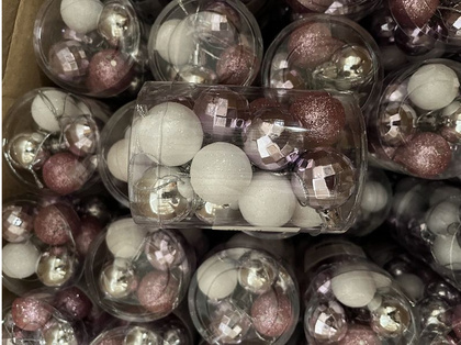 Набор шаров Pink, 2,8см, 16шт, арт. MUCGD-22090