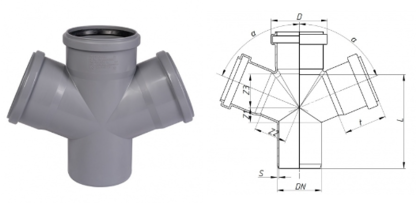 Крестовина HTDA ф110ммхф50ммхф50ммх45 OSTENDORF (115540)