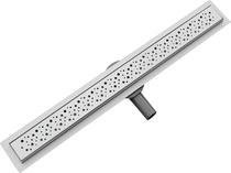 Трап для душа лин. 800х70мм вых. 40/50мм с глян. мет.реш. арт.LTD1280-1-MR