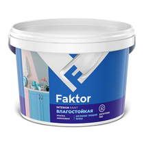 Краска FAKTOR интерьерная влагостойкая белая 2,5 кг