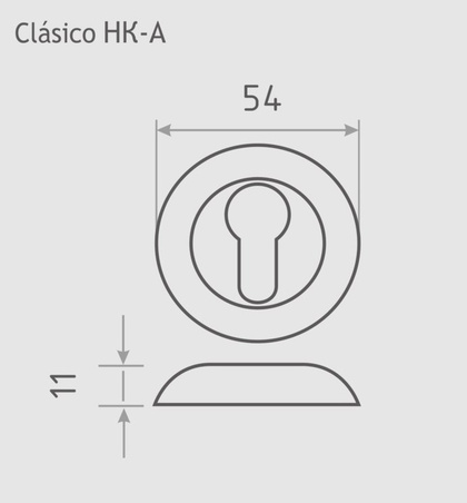 Накладка под ключ NORA-M НК-А, золото