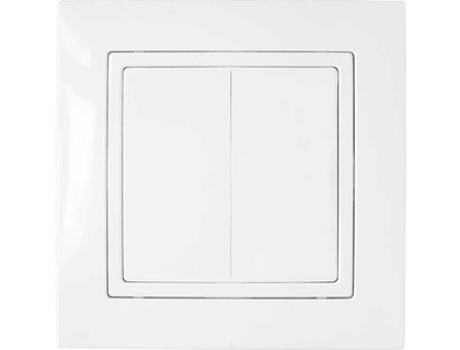 INA бел. Выключатель 2-кл. С510-861 (с рамкой), ОККО