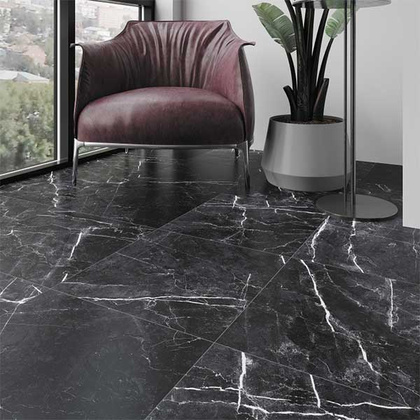 Плитка Diva пол керамогранит черный 420х420 (15892), ОООФКЗ