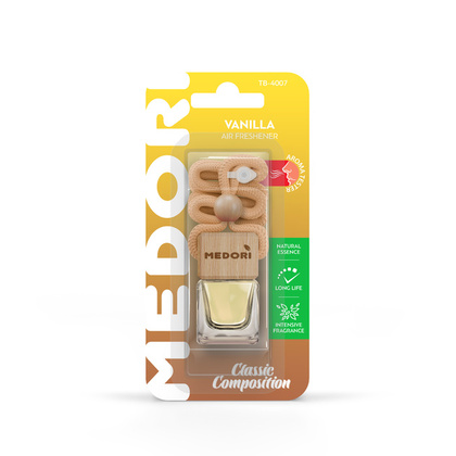 Ароматизатор Medori Vanilla бутылочка с квадр.крышкой ТВ-4007