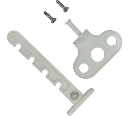 Ограничитель оконный д/ПВХ белый (4-х позиционный) арт У1-56402.Б Левша