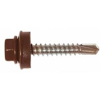Шуруп-саморез 4,8х35(38) кровельный, RAL 8017 коричневый шоколад, 50 штук