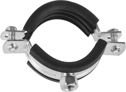 Хомут сантехнический (75-80мм) 2 1/2 цинк с гайкой М8 РФ