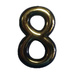 Цифра 8 50мм. пластм. клеящ. золото
