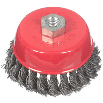 Щетка д/УШМ чашка жесткая ф 75 хМ14 (круч.пров.) VERTEX