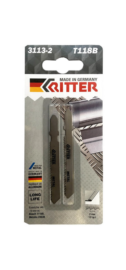 Пилка к эл.лобзику Ritter Т118B по стали (к-т 2шт)