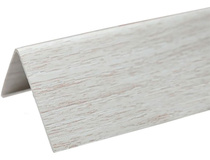 Угол с тиснением двухсторонний 20х20х2700 Ясень белый