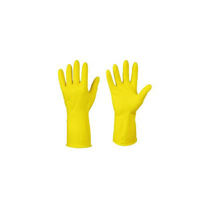 Перчатки латексные размер M (1 пара) желтые