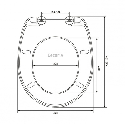 Сиденье для унитаза Berges Cezar A дюропласт, арт. 011001