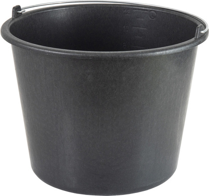 Ведро строительное Wunder, черное, 12 л (без носика)