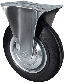 Опора колесная FC 92, неповоротная d=75 мм, черная