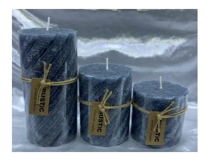 Свеча столбик Spiral Art&Home 10х7,5см, синий, арт. MULW7510Z-L