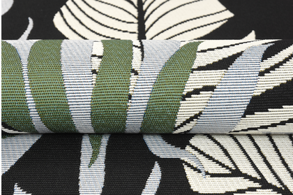 Ковер-циновка Borneo 80х150 см листья чёрный 6956-3-80150