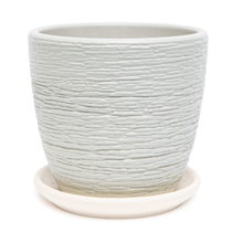 Горшок бетон.Флер 9см серый крокус , 8,7х9,4х9,4