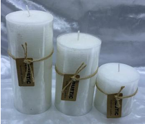 Свеча столбик Art&Home 6,5х6,5см, белый, арт. MULS6565Z-B