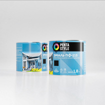 Эмаль ПФ-115 PentaStyle алкидная универсальная черная 1,8кг