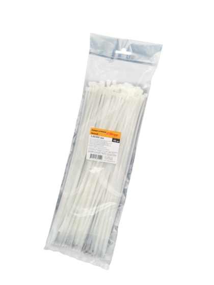 Хомут-стяжка 3,6х300мм Energy (белый) 100шт