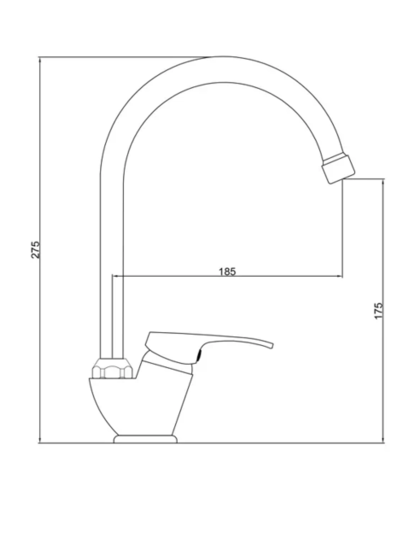 Смеситель для кухни GROSS AQUA 3205258С- В01 Base