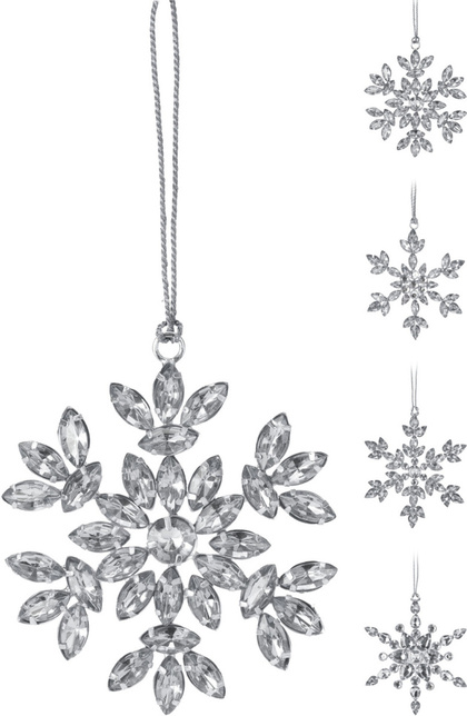 Украшение ёлочное Silver Snowflake 10см, акрил, арт. A72100450