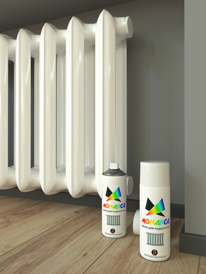 Эмаль для радиаторов Monarca белый глянцевый 520мл