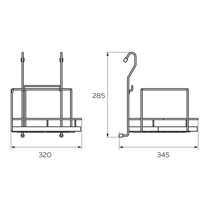 Полка угловая большая, хром