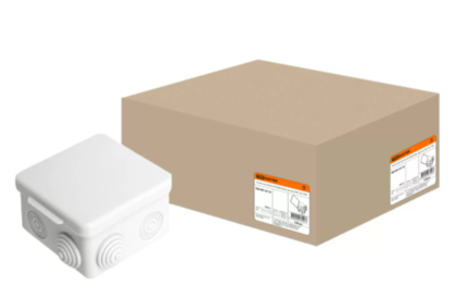 Коробка распаячная ОП 80х80х50мм, крышка, IP54, 7вх.  SQ1401-0112 TDM