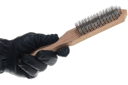 Щетка металлическая 6-ти рядная, с деревянной ручкой FIT IT