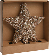 Верхушка ёлочная Champagne star 20см, полипропилен, арт. AWR400900