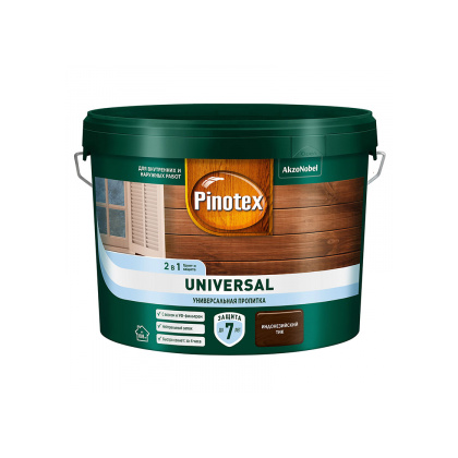 Пропитка-антисептик Pinotex Universal 2 в 1 Индонезийский тик 9л