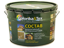 Защитно-декоративный состав Colorika & Tex 10л (махагон)