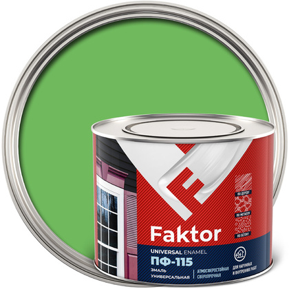 Эмаль ПФ-115 FAKTOR салатная 1,9 кг