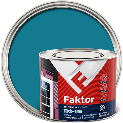 Эмаль ПФ-115 FAKTOR голубая 1,9 кг