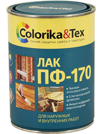 Лак алкидный Colorika Tex ПФ-170 глянцевый, 0,8л