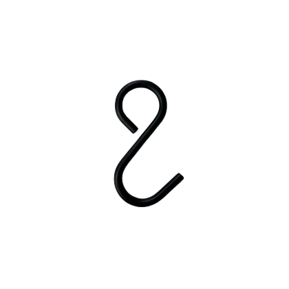 Крючок на рейлинг несъемный, черный матовый