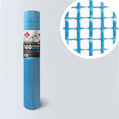 Стеклосетка 160 Lihtar, яч. 5х5мм, 1х10м, (штукатурная синяя)